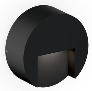 Wever & Ducré Lighting Kinkiet zewnętrzny Reto 0.8, możliwość ściemniania, czarny, aluminium, nowoczesny