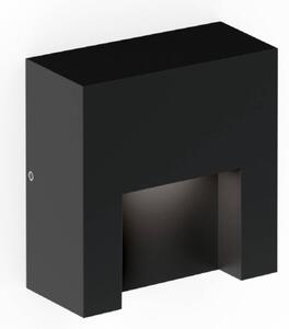 Wever & Ducré Lighting Kinkiet zewnętrzny Reto 0.8, możliwość ściemniania, czarny, aluminium, nowoczesny
