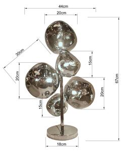 KARE Lampa stojąca Burbuja, aluminiowy / szary / cynkowy, salon / jadalnia, szkło, nowoczesny