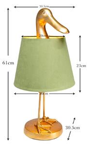 KARE Lampa stołowa Tischleuchte Duck, zielony, salon / jadalnia, tkanina / materiał / jedwab, nowoczesny