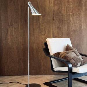 Dyberg Larsen Lampa stojąca DL12, możliwość ściemniania, chromowy / srebrny, salon / jadalnia, metal, design