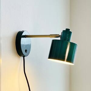 Dyberg Larsen Lampa ścienna Ocean, ciemnozielony, wysięg 30 cm Ocean, zielony, salon / jadalnia, metal, design