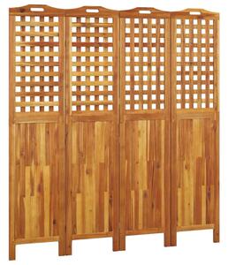 Parawan 4-panelowy, 162x2x180 cm, lite drewno akacjowe