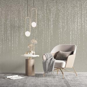 Fototapety Pionowy, elegancki nadruk girlandy w kropki na beżowym, teksturowanym tle,, Fototapety 3D, Fototapety 3d liście, w08470 : Uwalls.pl