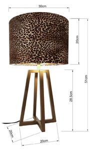 KARE Lampa stołowa Wildlife, brązowy / rdzawy, salon / jadalnia, tkanina / materiał / jedwab, skandynawski
