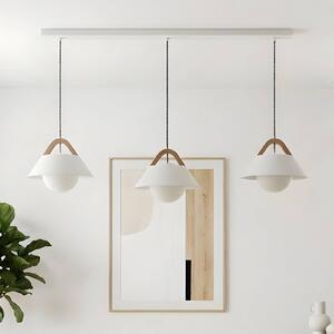 Lampa wisząca Funda Luminex, możliwość ściemniania, biały / opal, salon / jadalnia, metal, skandynawski