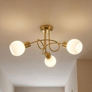 Lampa sufitowa ELAINA Lindby, możliwość ściemniania, mosiężny / złoty, salon / jadalnia, metal, nowoczesny