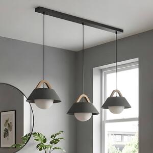 Lampa wisząca Funda Luminex, możliwość ściemniania, czarny, salon / jadalnia, metal, skandynawski