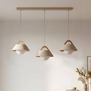 Lampa wisząca Funda Luminex, możliwość ściemniania, kremowy / amber, salon / jadalnia, metal, skandynawski
