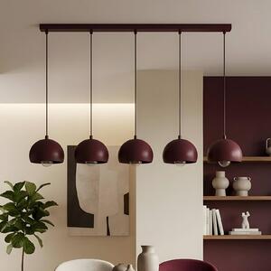 Lampa wisząca Sool Luminex, możliwość ściemniania, czerwony, salon / jadalnia, metal