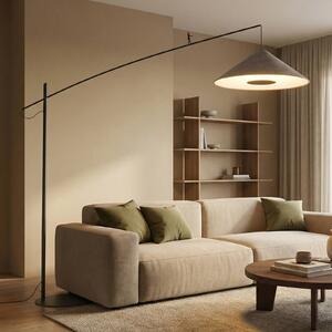 Lampa łukowa - lampa stojąca Poise Nowodvorski Lighting, aluminiowy / szary / cynkowy, salon / jadalnia, metal, nowoczesny