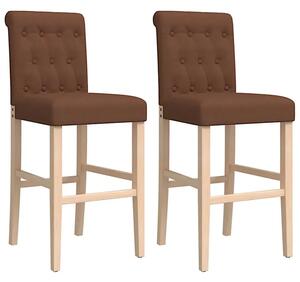 Brązowy zestaw dwóch krzeseł barowych - Rigotta 6X
