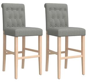 Jasnoszary zestaw dwóch krzeseł barowych - Rigotta 9X