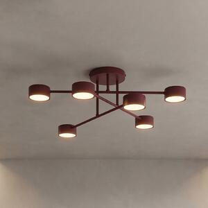 Lampa sufitowa HALO EMIBIG LIGHTING, możliwość ściemniania, czerwony, salon / jadalnia, metal, nowoczesny
