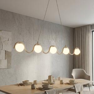 Lampa wisząca SINUS EMIBIG LIGHTING, możliwość ściemniania, kremowy / amber, salon / jadalnia, metal, nowoczesny