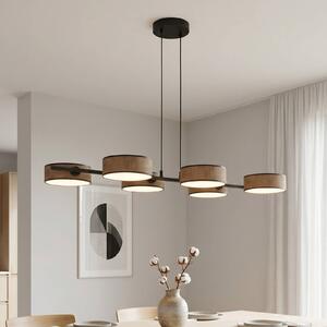 Lampa wisząca DRUMZ EMIBIG LIGHTING, możliwość ściemniania, brązowy / rdzawy, salon / jadalnia, tkanina / materiał / jedwab, nowoczesny