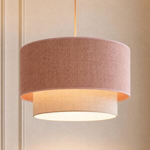 Lampa wisząca Boho Duolla, kremowy / amber, sypialnia, tkanina / materiał / jedwab, młodzieżowy