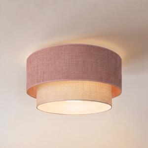 Lampa sufitowa Boho Duolla, fioletowy / różowy / bladoróżowy, przedpokój, tkanina / materiał / jedwab, młodzieżowy