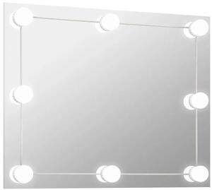 Nowoczesne wiszące lustro z oświetleniem LED 70x50 cm E2-E65