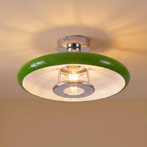 Lampa sufitowa Branford Lindby, możliwość ściemniania, zielony, salon / jadalnia, metal, vintage
