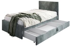 Szare tapicerowane łóżko z pojemnikiem Sorento 8X - 3 rozmiary
