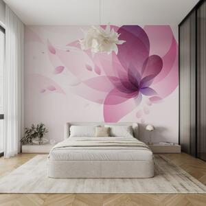 Fototapety namalowany jest jasnoróżowy kwiat, Fototapety Akwarele, w02562 : Uwalls.pl