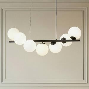 Lampa wisząca szklana Isandro Lucande, możliwość ściemniania, czarny, salon / jadalnia, szkło, design