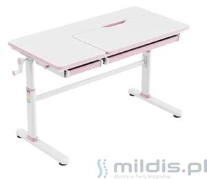 Biało-różowe biurko dla dziecka Spacetronik XD SPE-X104WP