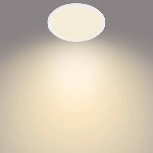 Philips Lampa sufitowa LED Superslim, możliwość ściemniania, biały / opal, łazienka, metal