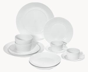 Ręcznie wykonany komplet naczyń z porcelany Cosmopolitan, dla 2 osób (14 elem.)