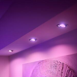 Philips Hue wpuszczany spot LED Centura aluminium Ø 9 cm CCT RGB zestaw 3 sztuk