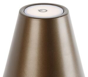 Moderne tafellamp brons 3-staps dimbaar oplaadbaar - Tazza Oswietlenie wewnetrzne