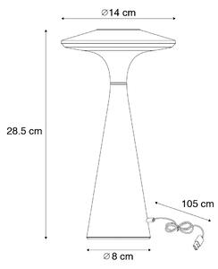 Zewnetrzna Lampa stołowa biała z 3-stopniowym ściemnianiem LED IP44 z możliwością ładowania - Espace Oswietlenie zewnetrzne
