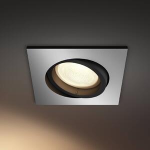 Philips Hue wpuszczany spot LED Centura, aluminiowy 9x9 cm CCT RGB