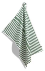 Kela Ścierka kuchenna Cora, 100% bawełna, zielone paski, 70 x 50 cm