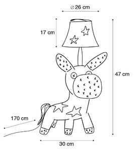 Kinder tafellamp paard sterren - Fin Oswietlenie wewnetrzne