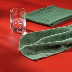 Kela Ścierka kuchenna Cora, 100% bawełna, zielony, paski, 70 x 50 cm