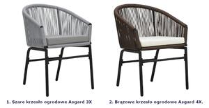 Zestaw dwóch antracytowych krzeseł ogrodowych - Asgard 3X