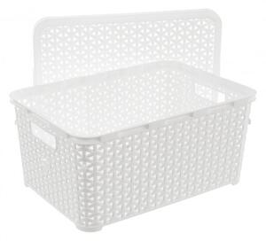 Orion Pudełko z pokrywką RATAN, 10 l, biały