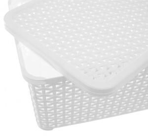 Orion Pudełko z pokrywką RATAN, 10 l, biały