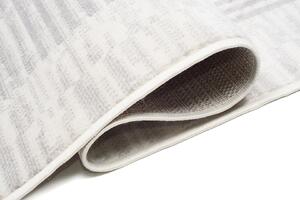 Prostokątny szary dywan w nowoczesny wzór - Amox 9X