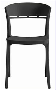 Czarne krzesło balkonowe, ogrodowe - Wivo