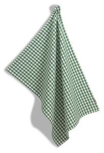 Kela Ścierka kuchenna Cora, 100% bawełna, zielony, kratka, 70 x 50 cm