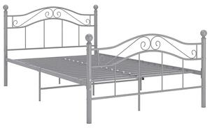 Szare metalowe łóżko w stylu loftowem 120x200 cm - Zaxter