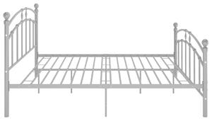 Szare metalowe łóżko małżeńskie 180x200 cm - Enelox