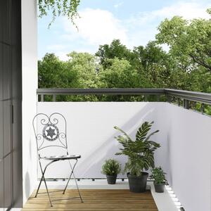 Parawan balkonowy, biały, 1000x100 cm, polirattan