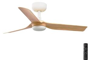 FARO Barcelona FARO 33821-Wentylator sufitowy MINI PUNT S brązowy/biały śr. 90 cm + pilot zdalnego sterowania FA33821