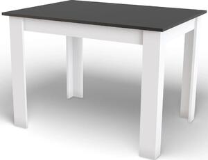 Prostokątny stół kuchenny 120x 80 cm czarny + biały A2-W96