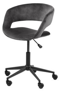 Krzesło biurowe tapicerowane HOLI ciemny szary