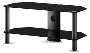 Czarny stolik pod telewizor szklany NEO290 B-BLK
